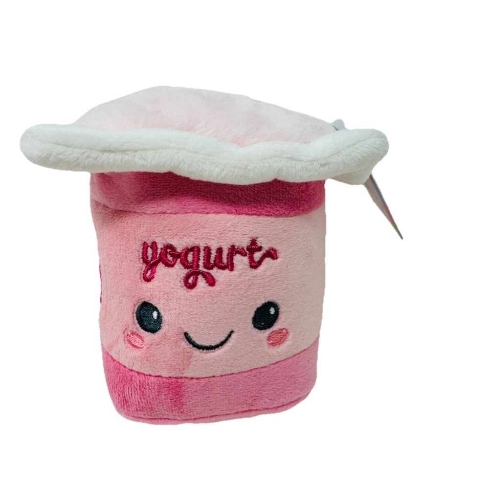 Aurora Ebba Engaging Foodies Yogurt Baby Soft Plush Crinkle Toy 4.5 inch